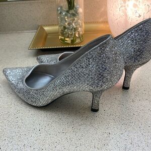FIONI Clothing Sparkling Silver Heels